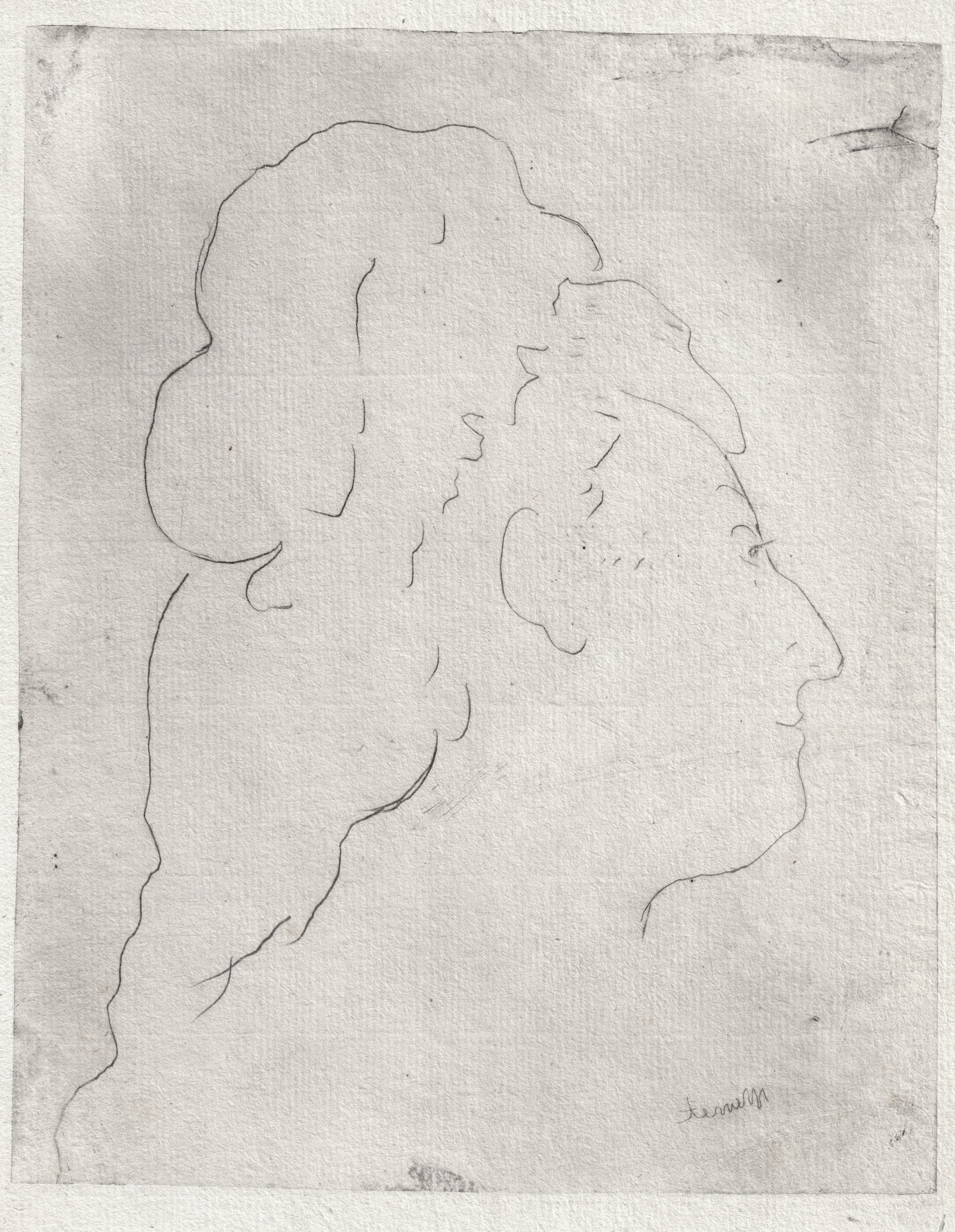 Une ligne épurée, sensuelle, pour traduire les volumes du visage de son modèle et alter ego féminin. Jean Harris signale seulement 2 impressions connues de cette eau-forte.